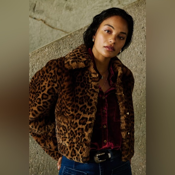 Anthropologie Maeve Faux Fur Coat NWT - Picture 4 of 13